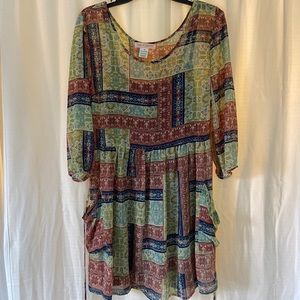 Boho Style, Fully-Lined Dress